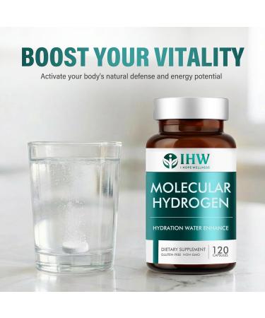Hydrogen Water Tablets 12ppm with Magnesium Brain Health Cognition Function Cellular Energy Boost Antioxidant Promote Metabolism Non-GMO & Gluten Free 120 Tablets - Buy Online on GoSupps.com