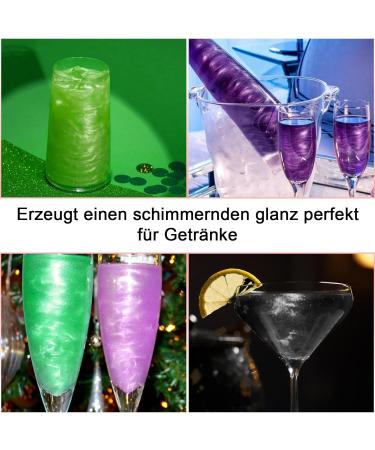 Edible Glitter for Drinks - 3 Colors Tasteless Food Color Powder for Cocktails Chocolate & Fondant - 4G - Buy Online on GoSupps.com