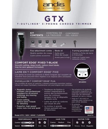 Andis 4775 GTX T-Outliner Trimmer in Black - Professional Hair Trimming Tool - Buy Online on GoSupps.com