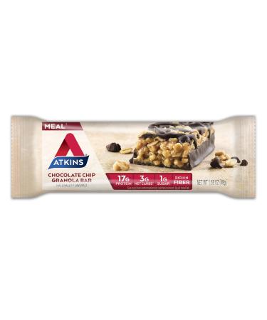 Atkins Protein Meal Bar - Keto Friendly Chocolate Chip Granola (5 Count) for Healthy Energy & Weight Loss - Buy Online on GoSupps.com