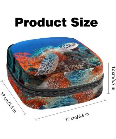 Sanitary Napkin Storage Bag | Sea Turtle Design | Portable Menstrual Cup & Bandage Bags for Women - Buy Online on GoSupps.com