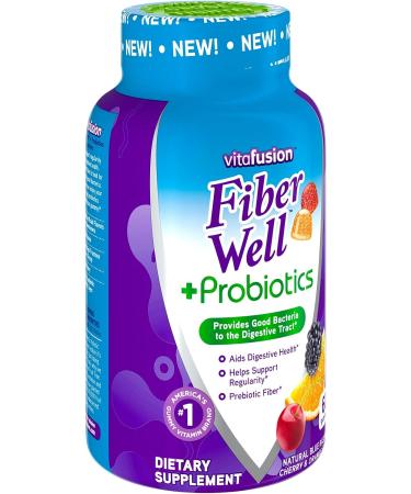Vitafusion Fiber Well + Probiotics Gummies for Adults - 60 Count - Buy Online on GoSupps.com