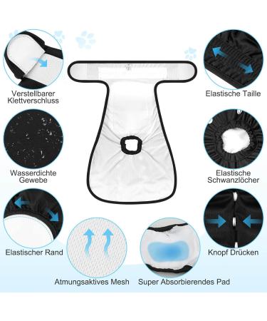 Reusable Taval Dog Diapers for Bitches - 3 Pack Washable Female Dog Pants - International Shipping Available - Buy Online on GoSupps.com