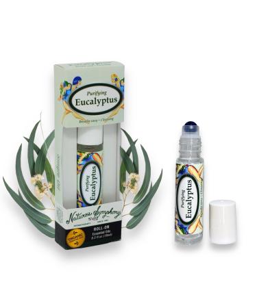 Purifying Eucalyptus Organic Aromatherapy Roll-On Calm Soothing Relaxing Fragrance Self Care Items for Women - .388 Oz (Purifying Eucalyptus)