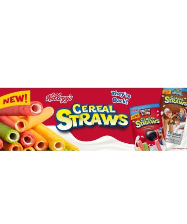 Kellogg's Cereal Straws Froot Loops - 90's Childhood Nostalgic Treat for Kids | Pack of 2, 36 Straws - Buy Online on GoSupps.com
