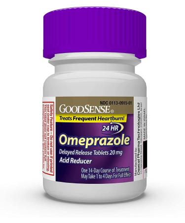 GoodSense Omeprazole 20mg Delayed Release Tablets - 42 Count (Pack of 2) | Acid Reducer for Heartburn Treatment - Buy Online on GoSupps.com