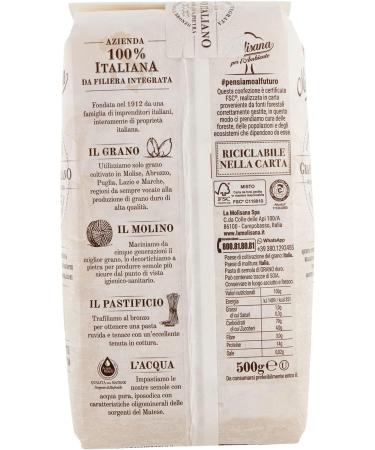  Italian Gourmet E.R. La Molisana Orecchiette Pugliesi N. 30 Pasta Lenta Lavorazione P tes modeler en bronze 500 g + Pulp 400 g - Buy Online on GoSupps.com