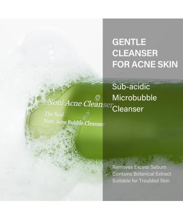 Celimax Noni Acne Bubble Cleanser - Gentle Face Wash for Sensitive Oily & Combination Skin | Calming & Exfoliating 155ml - Buy Online on GoSupps.com