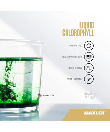 Maxler Chlorophyll Liquid Mint Flavor - Internal Deodorant for Body Odor & Bad Breath - 15.2 fl oz - Buy Online on GoSupps.com