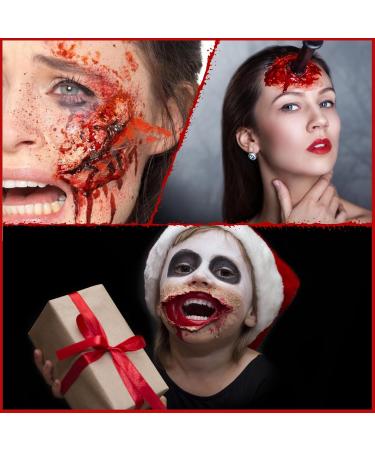 BOBISUKA Halloween Fake Blood - Edible Stage Blood Gel for Realistic Vampire Effects | Washable SFX Makeup for Zombie Monster Costume & Cosplay | 0.53oz - Buy Online on GoSupps.com