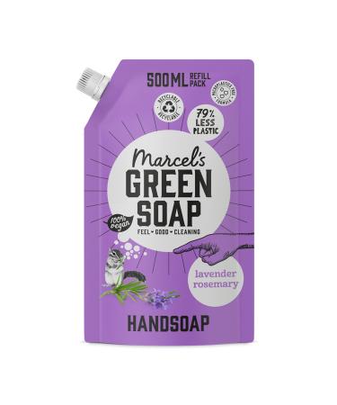 Marcel's Green Soap - Hand Soap Refill Lavender & Rosemary - Handwash Dispenser Refill - 100% Eco friendly - 100% Vegan - 97% Biodegradable - 500 ML Lavender & Rosemary 500.00 ml (Pack of 1)