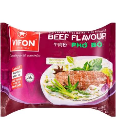 Vifon Vietnamese Style Instant Rice Noodles Beef Flavour Pho Bo 60g (Pack of 20) - Buy Online on GoSupps.com
