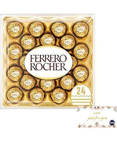  Hezvic Ferrero Rocher 24 Piece 300g Chocolate Gift Set with a Thank You Sticker - Gift for Birthday Christmas Valentine's Day and Mother's Day - Buy Online on GoSupps.com