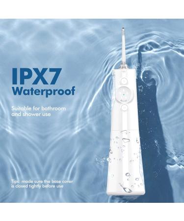 Water Dental Flosser Cordless - Portable Oral Irrigator with 5 Modes 300ML Water Tank IPX7 Waterproof & LED Display - Ideal for Home & Travel - Buy Online on GoSupps.com