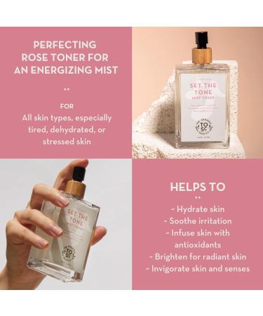 Hydrating Face Toner Spray - Set The Tone by The Organic Skin Co. | Rosewater & Aloe Vera Mist for All Skin Types | Toner for Men & Women - Buy Online on GoSupps.com
