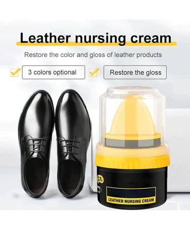 Leather Repair Cream Liquid Shoe Polish - Shoe Cream with Sponge Applicator | Intensive Leather Care and Nourishing | Fade-Resistant Leather Repair Shoe Polish Cream | Leather Care and Nourishing Black - Buy Online on GoSupps.com