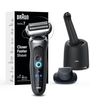 Braun Electric Shaver for Men Series 7 7171cc Wet & Dry Shave Turbo & Gentle Shaving Modes & Clean and Renew Refill 3 Count Electric Shaver + Refill 3 Count - Buy Online on GoSupps.com