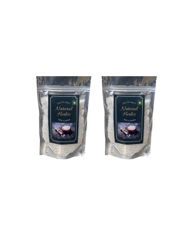 Organic Sea Salt Coarse Grain Hand Harvested 84 Minerals Unrefined Kosher Salt 100% Natural 200 Grams (Pack of 2)