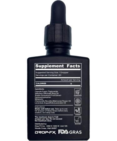 DROP FX Drops Natural Sleep Aid with Melatonin Valerian & Lavender - Fast-Absorbing Liquid Formula for Deep Rest - Sleep Support Supplement - Buy Online on GoSupps.com