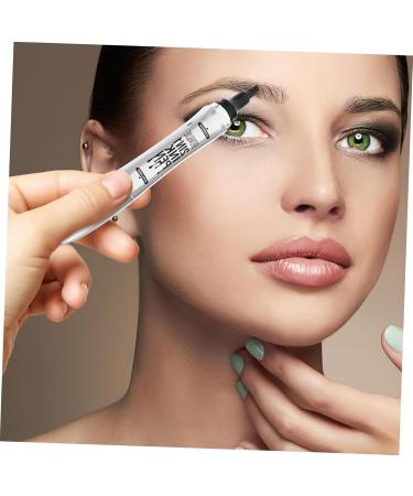  ERINGOGO ERINGOGO Eyebrow Pencil and Eyeliner 2-in-1 Microblading Eyebrow Pen with 4 Fork Tip Applicator Black Eyebrow Pencil with Eyeliner for Eye Makeup - Buy Online on GoSupps.com