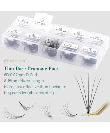 Obeyalash 1000Pcs Loose Premade 4D Eyelash Extensions - 0.07mm C Curl Handmade Lash Fans 8-15mm | Shop Now for International Shipping - Buy Online on GoSupps.com