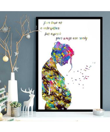 Modern Pregnancy Gift: Pregnant Woman Medical Disease Poster - 12x16 Inch Framed Canvas Wall Art - Buy Online on GoSupps.com
