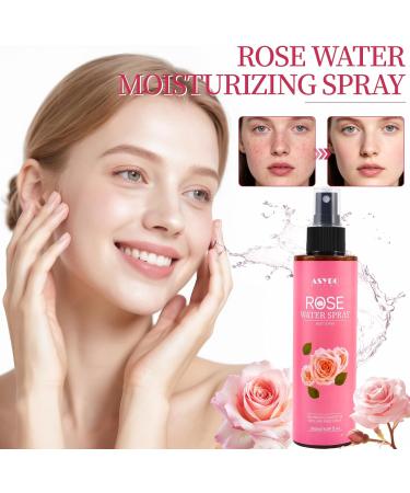  ASYBO Rosewater Spray 180ml 100% Pure Natural Damask Rose Spray for Face Body and Hair Facial Toner Soothing Rose Water Moisturizing Absorbs Quickly - Buy Online on GoSupps.com