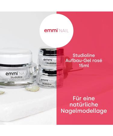 Emmi Nail Studioline Setup-Gel Ros - 15ml | Ideal for Nail Reinforcement | Medium Viscosity & Self-Smoothing | International Shipping Available - Buy Online on GoSupps.com