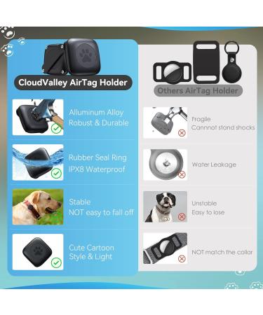 Cloudvalley Airtag Dog Collar - IPX8 Waterproof GPS Tracker for Apple Airtags - Lightweight Easy Install Anti-Loss Cover for Dogs & Cats - Buy Online on GoSupps.com
