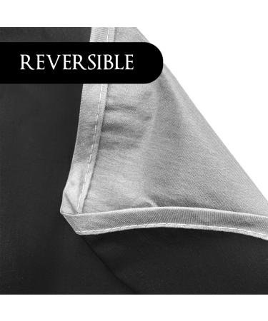 Betty Dain Reversi Reversible Coloring/Styling Cape - 50 x 60 Inches, Snap Closure, Chemical Proof Finish - Silver/Black - Buy Online on GoSupps.com
