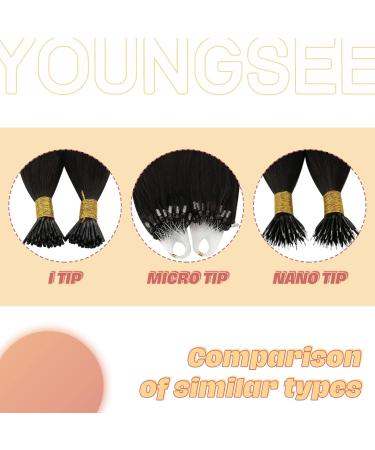 Youngsee Microring Extensions - 40cm Balayage Real Hair #2/6/24 | Dark Brown to Blonde Remy Hair Extensions 50g - Buy Online on GoSupps.com