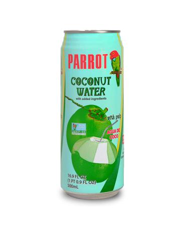 Parrot Brand Coconut Water with Pulp 16.9 fl. oz.(Pack of 12)