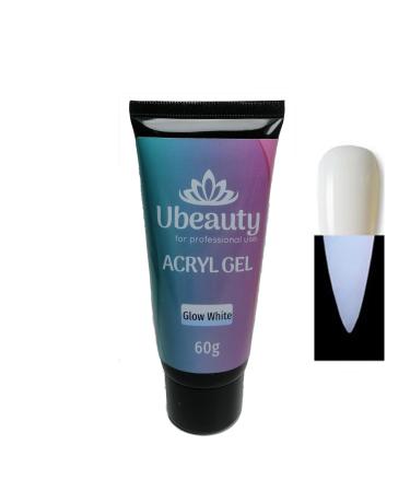 Acrylique gel Ubeauty Glow White Luminous White 60 ml polygel hypoallergenic Nail Extension Material
