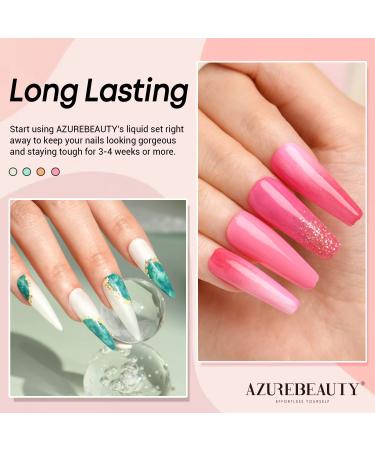 AZUREBEAUTY Dip Powder Liquid Set - 7 Pcs Base & Top Coat, Activator, No Nail Lamp Needed - Buy Online on GoSupps.com