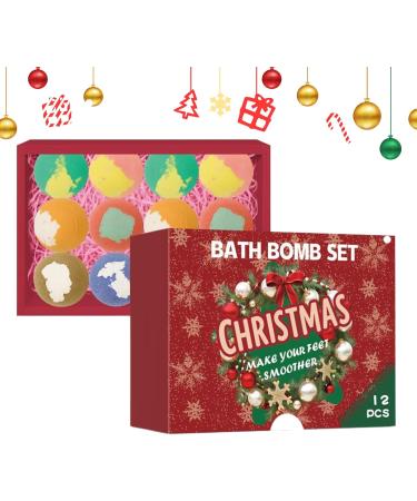 Christmas Bath Ball - Christmas Oil Bath Salt Ball Set | Scented Skin Care Products for Teens Women Girls Lounge Hotel Bathroom - Buy Online on GoSupps.com