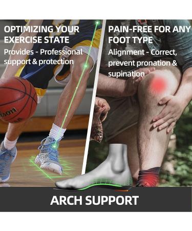 Arch Support Orthotic Custom Insoles - Plantar Fasciitis Relief for Men & Women - Size 8.5-10 - Ideal for Over-Pronation, Supination, Foot Pain, Flat Feet - Jumping Sports/Daily Use - Buy Online on GoSupps.com