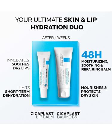 La Roche-Posay Cicaplast Balm & Lips Moisturizer BUNDLE. Cicaplast Baume B5 Multipurpose Balm & Lips Moisturizer for Cracked Very Dry Skin & Lips. Suitable for Sensitive Skin & Children. BUNDLE: Cicaplast Baume & Lips - Buy Online on GoSupps.com