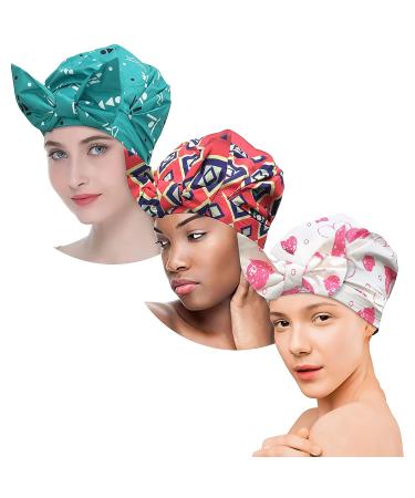 Reusable Luxury Shower Cap for Women | Dual Fitting Mechanism | Waterproof & Fashionable (Teal) - Buy Online on GoSupps.com