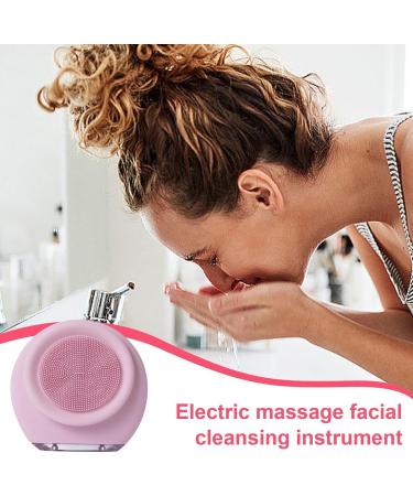 Electric Face Scrubber | Gentle Silic Facial Brush | Waterproof Face Cleansing Brush | Effective Facial Cleanser for Clear Skin | Perfect for Family Birthdays Holiday Gifting Pink - Buy Online on GoSupps.com