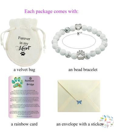 Pet Memorial Bracelet: Rainbow Bridge Card Included - Loss of Pet Gifts for Beloved Dog or Cat - Pet Loss Jewelry - Buy Online on GoSupps.com