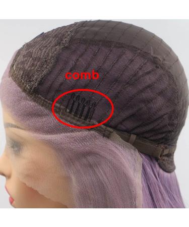 Buy Xiweiya 24-Inch Purple Wig - Long Body Wave Synthetic Lace Front Heat Resistant Natural Hairline Piano Purple Color for Women - Buy Online on GoSupps.com