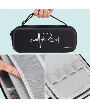 MEUUT 11pcs Nurse Stethoscope Case Kit - First Aid Bag with Penlights, Scissor, Bandage Wraps, Badge Holders - Nurse Accessories in Pu_black - Buy Online on GoSupps.com