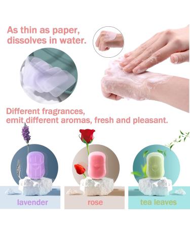 4 Boxes (200 Sheets) Hand Washing Soap Sheets for Outdoor Travel Portable Hiking Washing Hand Paper Soap for Travel Party School Camping 4 Boxes(Lavender+Rose+Milk+Jasmine) - Buy Online on GoSupps.com
