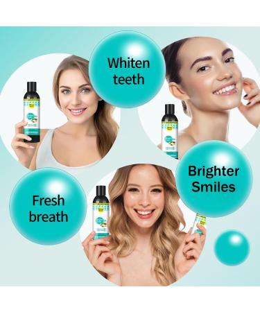Tooth Pulling Oil | Natural Oil Pulling Mouthwash & Tongue Scraper - 8 Fl Oz Mint | International Shipping - Buy Online on GoSupps.com