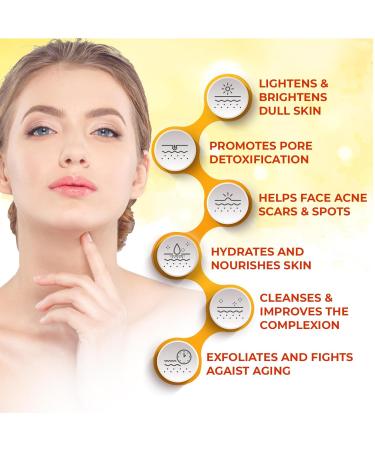 Turmeric Face Wash | 100% Natural Anti-Aging Facial Cleanser for Clear Skin Spots & Sun Damage Exfoliating Turmeric Soap Detox Treatment - Buy Online on GoSupps.com