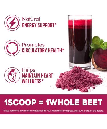 Beet Root Powder - Beetroot Powder Drink Mix for Smoothies Baking & Juice Natural Energy Boost Cold Pressed Water Soluble (1) - Buy Online on GoSupps.com
