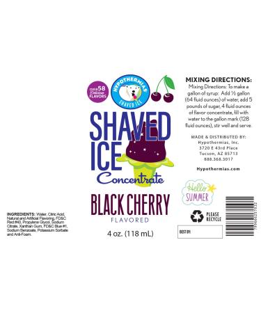 Black Cherry Shaved Ice & Snow Cone Flavor Concentrate - 4 fl oz (Makes 1 Gallon Syrup) - Buy Online on GoSupps.com