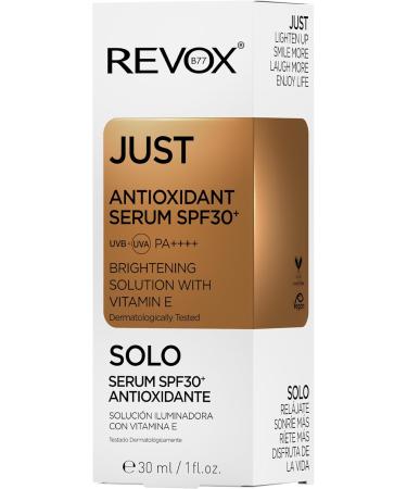REVOX B77 Just Antioxidant Serum SPF 30+ 30 ml Brightening Facial Serum Vitamin E Protects Against Harmful Factors Nourishes the Skin Antioxidant Fights Wrinkles - Buy Online on GoSupps.com