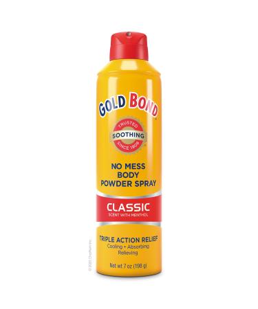 Gold Bond No Mess Body Powder Spray, 7 oz., Classic Scent
