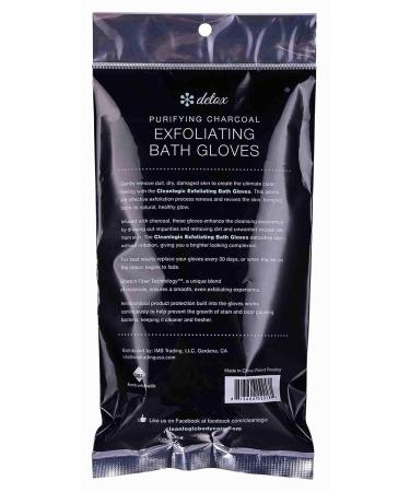 Clean Logic Detox Charcoal Exfoliating Bath Glove - 3 Count - Pack of 1 - Buy Online on GoSupps.com
